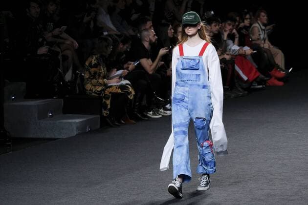 February 21, 2017 - Madrid, Spain - A model walks the runway at the OUTSIDERS DIVISION show during the EGO Mercedes-Benz Madrid Fashion Week Autumn Winter 2017 2018 at IFEMA on February 21, 2017 in Madrid, Spain Madrid Spain  - ZUMAn230 20170221_zaa_n230_191 Copyright: xOscarxGonzalezx