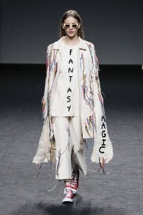 February 21, 2017 - Madrid, Spain - A model walks the runway at the OUTSIDERS DIVISION show during the EGO Mercedes-Benz Madrid Fashion Week Autumn Winter 2017 2018 at IFEMA on February 21, 2017 in Madrid, Spain Madrid Spain  - ZUMAn230 20170221_zaa_n230_196 Copyright: xOscarxGonzalezx