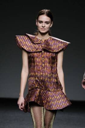 February 21, 2017 - Madrid, Spain - A model walks the runway at the Rocio Laseca show during the EGO Mercedes-Benz Madrid Fashion Week Autumn Winter 2017 2018 at IFEMA in Madrid, Spain. Madrid Spain  - ZUMAn230 20170221_zaa_n230_203 Copyright: xOscarxGonzalezx