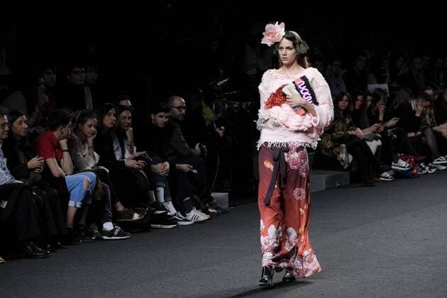 February 21, 2017 - Madrid, Spain - A model walks the runway at the AMAI RODRIGUEZ show during the EGO Mercedes-Benz Madrid Fashion Week Autumn Winter 2017 2018 at IFEMA on February 21, 2017 in Madrid, Spain Madrid Spain  - ZUMAn230 20170221_zaa_n230_320 Copyright: xOscarxGonzalezx