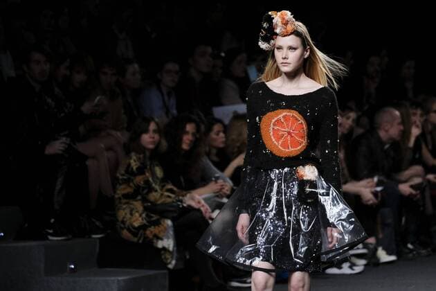 February 21, 2017 - Madrid, Spain - A model walks the runway at the AMAI RODRIGUEZ show during the EGO Mercedes-Benz Madrid Fashion Week Autumn Winter 2017 2018 at IFEMA on February 21, 2017 in Madrid, Spain Madrid Spain  - ZUMAn230 20170221_zaa_n230_331 Copyright: xOscarxGonzalezx