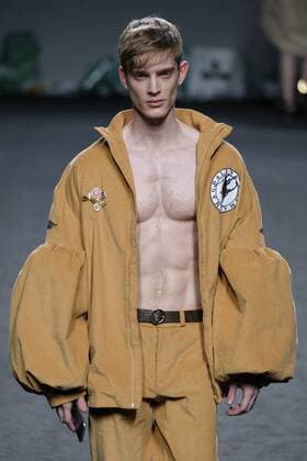 February 21, 2017 - Madrid, Spain - A model walks the runway at the MARIA MAGDALENA show during the EGO Mercedes-Benz Madrid Fashion Week Autumn Winter 2017 2018 at IFEMA on February 21, 2017 in Madrid, Spain Madrid Spain  - ZUMAn230 20170221_zaa_n230_379 Copyright: xOscarxGonzalezx