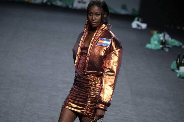 February 21, 2017 - Madrid, Spain - A model walks the runway at the MARIA MAGDALENA show during the EGO Mercedes-Benz Madrid Fashion Week Autumn Winter 2017 2018 at IFEMA on February 21, 2017 in Madrid, Spain Madrid Spain  - ZUMAn230 20170221_zaa_n230_335 Copyright: xOscarxGonzalezx