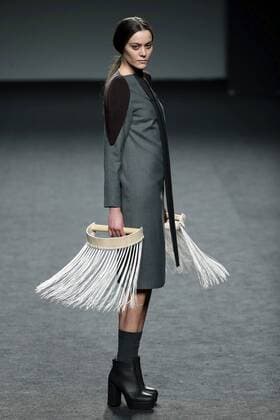 A model takes to the catwalk with a creation of the Fall Winter 2017 collection of the Spanish label Nacho Costa at the Mercedes-Benz Fashion Week Madrid (MBFWM) held at the IFEMA Congress and Events center in Madrid, 21 February 2017. THE MBFWM runs from 16 to 21 February. MADRID FASHION WEEK !ACHTUNG: NUR REDAKTIONELLE NUTZUNG!  Copyright: xJJGuillenx GRA512 20170221-636233011009485281