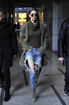 Bilder des Tages Milan Gigi Hadid by Max Mara for a fitting  Copyright: xLivioxValeriox xIPAx xLivioxValeriox