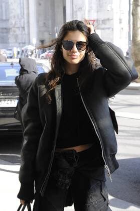 Bilder des Tages Milan Sara Sampaio arrives to the hotel for Milan Fashion Week  Copyright: xLivioxValeriox xIPAx xLivioxValeriox