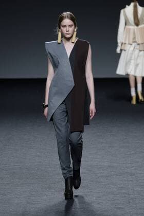February 21, 2017 - Madrid, Spain - A model walks the runway at the NACHO COSTA show during the EGO Mercedes-Benz Madrid Fashion Week Autumn Winter 2017 2018 at IFEMA on February 21, 2017 in Madrid, Spain Madrid Spain  - ZUMAn230 20170221_zaa_n230_454 Copyright: xOscarxGonzalezx