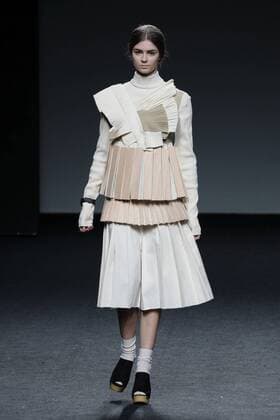 February 21, 2017 - Madrid, Spain - A model walks the runway at the NACHO COSTA show during the EGO Mercedes-Benz Madrid Fashion Week Autumn Winter 2017 2018 at IFEMA on February 21, 2017 in Madrid, Spain Madrid Spain  - ZUMAn230 20170221_zaa_n230_455 Copyright: xOscarxGonzalezx
