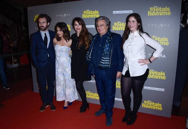 Audrey Dana - Eric Elmosnino - Christian Clavier - Alice Belaidi - Antoine Gouy - Josephine Drai CELEBRITES : Avant premiere du film SI J ETAIS UN HOMME - Paris - 21 02 2017 FedericoPestellini Panoramic 