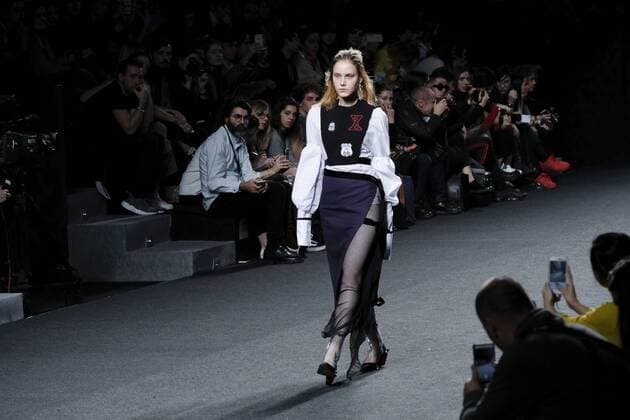 February 21, 2017 - Madrid, Spain - A model walks the runway at the JUAN CARLOS PAJARES show during the EGO Mercedes-Benz Madrid Fashion Week Autumn Winter 2017 2018 at IFEMA on February 21, 2017 in Madrid, Spain Madrid Spain  - ZUMAn230 20170221_zaa_n230_655 Copyright: xOscarxGonzalezx