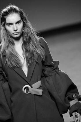 February 21, 2017 - Madrid, Spain - A model walks the runway at the JUAN CARLOS PAJARES show during the EGO Mercedes-Benz Madrid Fashion Week Autumn Winter 2017 2018 at IFEMA on February 21, 2017 in Madrid, Spain Madrid Spain  - ZUMAn230 20170221_zaa_n230_644 Copyright: xOscarxGonzalezx
