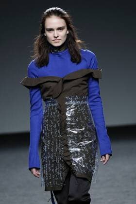 February 21, 2017 - Madrid, Spain - A model walks the runway at the JUAN CARLOS PAJARES show during the EGO Mercedes-Benz Madrid Fashion Week Autumn Winter 2017 2018 at IFEMA on February 21, 2017 in Madrid, Spain Madrid Spain  - ZUMAn230 20170221_zaa_n230_641 Copyright: xOscarxGonzalezx