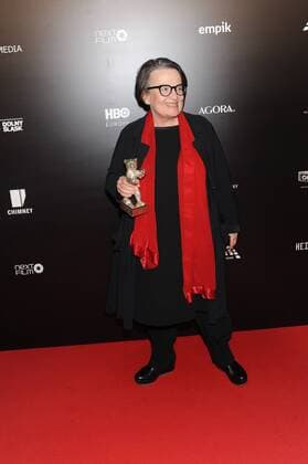 Premiere of Agnieszka Holland s thriller Pokot (Spoor) in Warsaw Premiere of the winner of the Silver Bear Alfred Bauer prize at the Berlin Film Festival the newest Agnieszka Holland s thriller Pokot (Spoor) on February 21, 2017 in Warsaw, Poland. In the picture: Agnieszka Holland EN_01246625_0064 