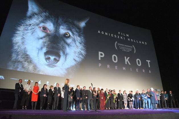Premiere of Agnieszka Holland s thriller Pokot (Spoor) in Warsaw Premiere of the winner of the Silver Bear Alfred Bauer prize at the Berlin Film Festival the newest Agnieszka Holland s thriller Pokot (Spoor) on February 21, 2017 in Warsaw, Poland. EN_01246625_0149 