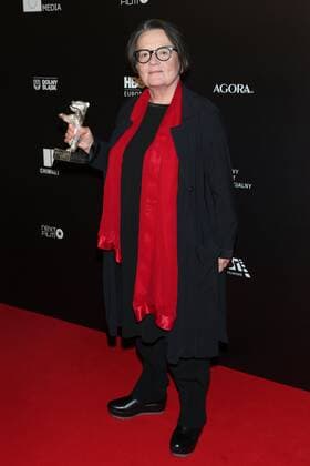 Premiere of Agnieszka Holland s thriller Pokot (Spoor) in Warsaw Premiere of the winner of the Silver Bear Alfred Bauer prize at the Berlin Film Festival the newest Agnieszka Holland s thriller Pokot (Spoor) on February 21, 2017 in Warsaw, Poland. In the picture: Agnieszka Holland EN_01246625_0198 