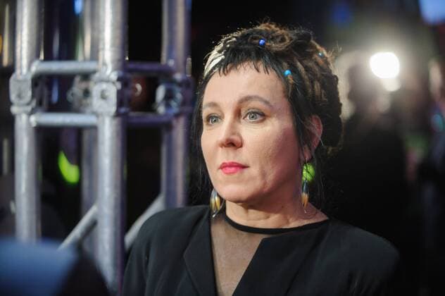 Premiere of Agnieszka Holland s thriller Pokot (Spoor) in Warsaw Premiere of the winner of the Silver Bear Alfred Bauer prize at the Berlin Film Festival the newest Agnieszka Holland s thriller Pokot (Spoor) on February 21, 2017 in Warsaw, Poland. In the picture; Olga Tokarczuk, the Pokot s screenplay author EN_01246634_0004 