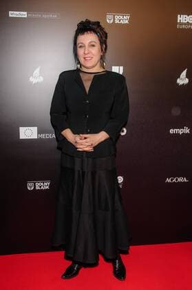 Premiere of Agnieszka Holland s thriller Pokot (Spoor) in Warsaw Premiere of the winner of the Silver Bear Alfred Bauer prize at the Berlin Film Festival the newest Agnieszka Holland s thriller Pokot (Spoor) on February 21, 2017 in Warsaw, Poland. In the picture; Olga Tokarczuk, the Pokot s screenplay author EN_01246634_0029 