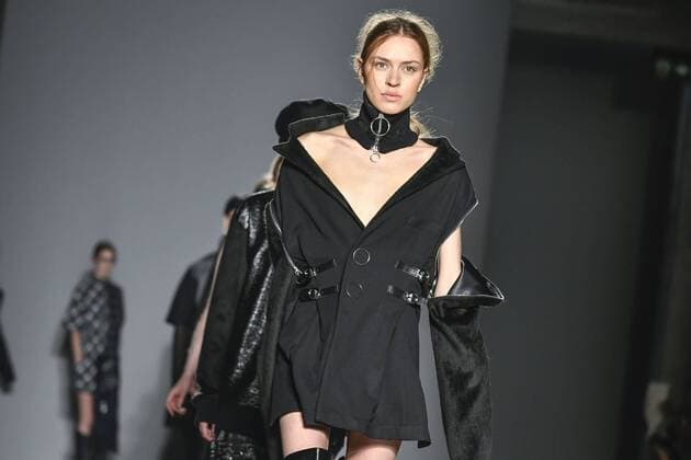 Milan woman s Fashion Week Fall Winter 2017 2018. Milano Moda donna , autunno inverno 2017 2018 .Grinko Fashion Show. Pictured: model  Copyright: xRiccardoxGiordanoxSickix xIPAx xFotosickix