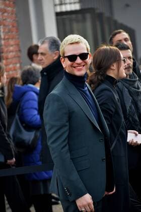 Milan, Arrival guests at the Gucci show, Milan Fashion Week. In the picture: Alessandro Borghi  Copyright: xSimonexComix xIPAx xSimonexComix