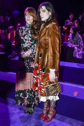 Milan woman s Fashion Week Fall Winter 2017 2018. Gucci Front row. Pictured: Florence Welch and Hari Nef  Copyright: xRiccardoxGiordanoxSickix xIPAx xFotosickix