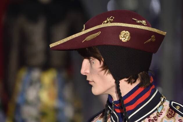 Milan woman s Fashion Week Fall Winter 2017 2018. Gucci Fashion Show Pictured: Model  Copyright: xSickix xIPAx xFotosickix