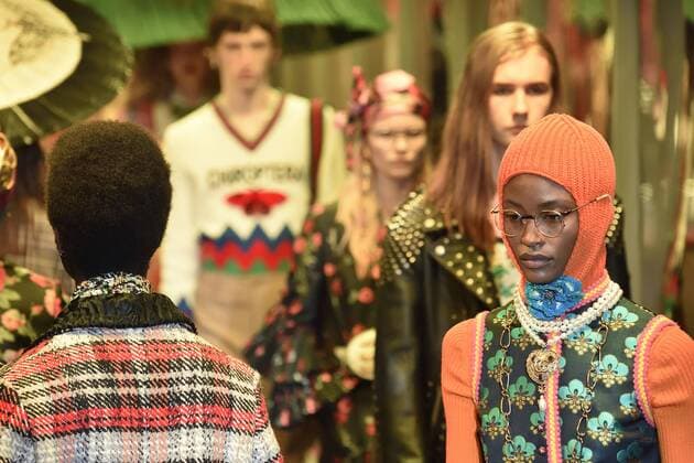 Milan woman s Fashion Week Fall Winter 2017 2018. Gucci Fashion Show Pictured: Model  Copyright: xSickix xIPAx xFotosickix
