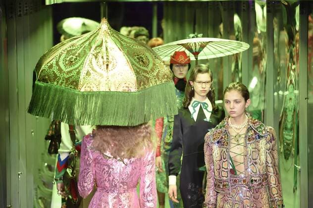 Milan woman s Fashion Week Fall Winter 2017 2018. Gucci Fashion Show Pictured: Model  Copyright: xSickix xIPAx xFotosickix