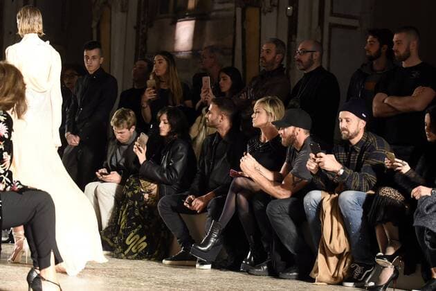 Milan woman s Fashion Week Fall Winter 2017 2018. Milano Moda donna , autunno inverno 2017 2018 . Francesco Scognamiglio fashion Show - Pictured: Paola Barale  Copyright: xSimonaxChiocciaxSickix xIPAx xFotosickix
