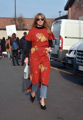 milano 22-02-2107 milano fashion week - settimana della moda sfilata gucci nella foto street style - streetsnaps  0