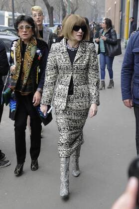 Milan Anna Wintour at the Fendi fashion show  Copyright: xLivioxValeriox xIPAx xLivioxValeriox