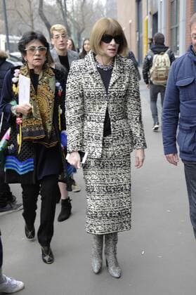 Milan Anna Wintour at the Fendi fashion show  Copyright: xLivioxValeriox xIPAx xLivioxValeriox