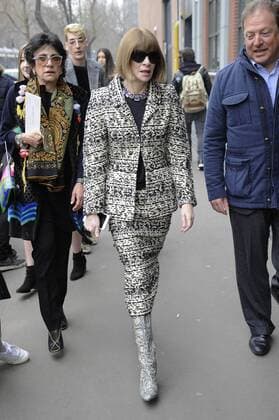 Milan Anna Wintour at the Fendi fashion show  Copyright: xLivioxValeriox xIPAx xLivioxValeriox
