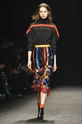 Milan woman s Fashion Week Fall Winter 2017 2018. Milano Moda donna , autunno inverno 2017 2018 . Byblos Fashion Show Pictured: Model  Copyright: xRiccardoxGiordanoxSickix xIPAx xFotosickix