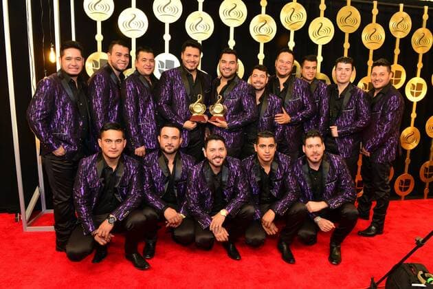 Members of the Banda Sinaloense MS de Sergio Lizarraga pose with their trophies at Lo Nuestro Latin Music Awards at the American Airlines Arena in Miami, Florida, Unied States, 23 February 2017. LO NUESTRO LATIN MUSIC AWARDS !ACHTUNG: NUR REDAKTIONELLE NUTZUNG!  Copyright: xGIORGIOxVIERAx MIA001 20170224-636235080940908232