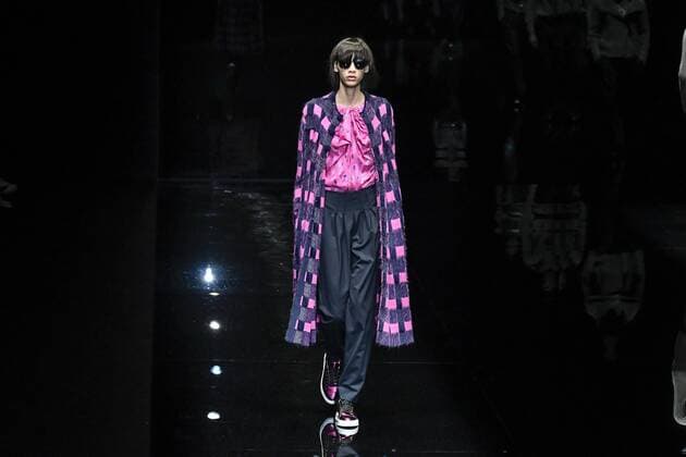 Milan woman s Fashion Week Fall Winter 2017 2018. Milano Moda donna , autunno inverno 2017 2018 . Emporio Armani Fashion Show Pictured: Model  Copyright: xRiccardoxGiordanoxSickix xIPAx xFotosickix