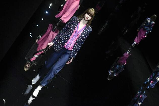 Milan woman s Fashion Week Fall Winter 2017 2018. Milano Moda donna , autunno inverno 2017 2018 . Emporio Armani Fashion Show Pictured: Model  Copyright: xRiccardoxGiordanoxSickix xIPAx xFotosickix