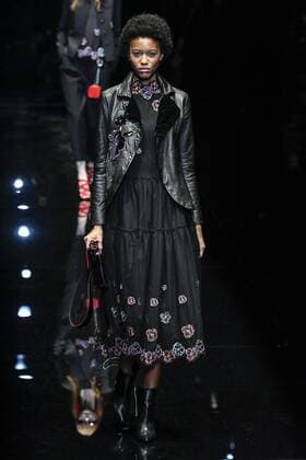 Milan woman s Fashion Week Fall Winter 2017 2018. Milano Moda donna , autunno inverno 2017 2018 . Emporio Armani Fashion Show Pictured: Model  Copyright: xRiccardoxGiordanoxSickix xIPAx xFotosickix