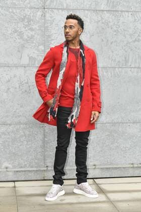 Milan woman s Fashion Week Fall Winter 2017 2018. Milano Moda donna , autunno inverno 2017 2018 . Emporio Armani arrivals Pictured: Lewis Hamilton  Copyright: xRiccardoxGiordanoxSickix xIPAx xFotosickix