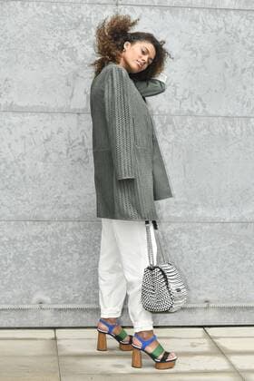 Milan woman s Fashion Week Fall Winter 2017 2018. Milano Moda donna , autunno inverno 2017 2018 . Emporio Armani arrivals Pictured: Tina Kunakey  Copyright: xRiccardoxGiordanoxSickix xIPAx xFotosickix