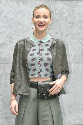 Milan woman s Fashion Week Fall Winter 2017 2018. Milano Moda donna , autunno inverno 2017 2018 . Emporio Armani arrivals Pictured: Fiammetta Cicogna  Copyright: xRiccardoxGiordanoxSickix xIPAx xFotosickix