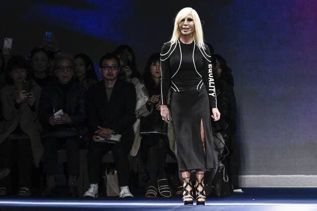 Milan woman s Fashion Week Fall Winter 2017 2018. Milano Moda donna , autunno inverno 2017 2018 . Versace fashion show Pictured: Donatella Versace  Copyright: xRiccardoxGiordanoxSickix xIPAx xFotosickix