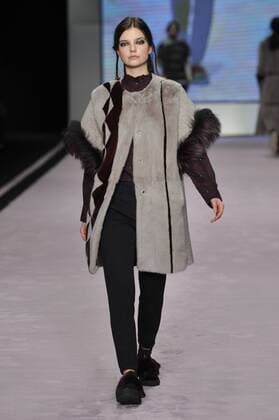 Italy: Grandi Fur fashion show A model walks the runway at the Grandi Fur show during Milan Fashion Week Fall Winter 2017 18.  GaetanoxPiazzolla