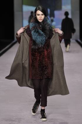 Italy: Grandi Fur fashion show A model walks the runway at the Grandi Fur show during Milan Fashion Week Fall Winter 2017 18.  GaetanoxPiazzolla