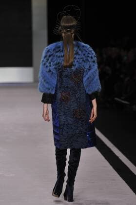 Italy: Mala Mati Fur Show A model walks the runway at the Mala Matì Fur show during Milan Fashion Week Fall Winter 2017 18.  GaetanoxPiazzolla