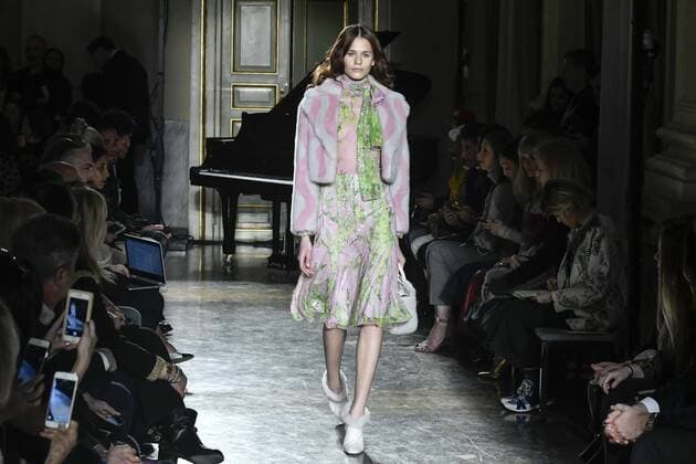 Bilder des Tages Milan woman s Fashion Week Fall Winter 2017 2018. Milano Moda donna , autunno inverno 2017 2018 .Blumarine fashion show Pictured: Model  Copyright: xRiccardoxGiordanoxSickix xIPAx xFotosickix
