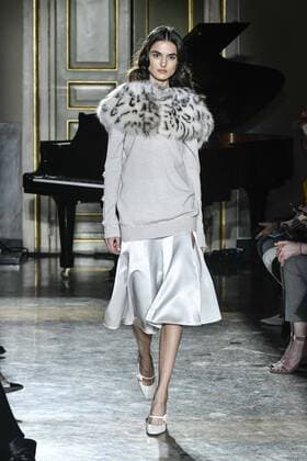 Milan woman s Fashion Week Fall Winter 2017 2018. Milano Moda donna , autunno inverno 2017 2018 .Blumarine fashion show Pictured: Model  Copyright: xRiccardoxGiordanoxSickix xIPAx xFotosickix