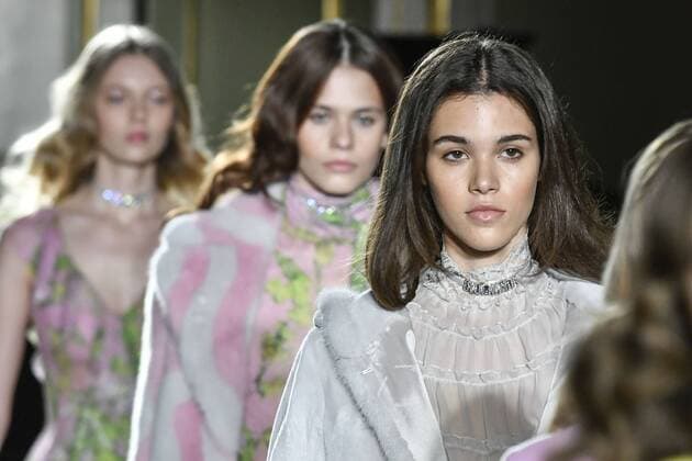 Milan woman s Fashion Week Fall Winter 2017 2018. Blumarine fashion show Pictured: Model  Copyright: xRiccardoxGiordanoxSickix xIPAx xFotosickix