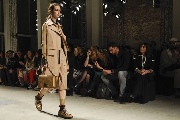 Italy: Cividini show as part of MFW A model walks the runway at the Cividini show during Milan Fashion Week Fall Winter 2017 18  GaetanoxPiazzolla