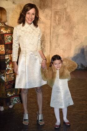 Milan woman s Fashion Week Fall Winter 2017 2018 Milano Moda Donna Autunno Inverno 2017 2018 Biagiotti front row Pictured Silvia Grilli con la figlia  Copyright: xSimonaxChiocciax xIPAx xFotosickix
