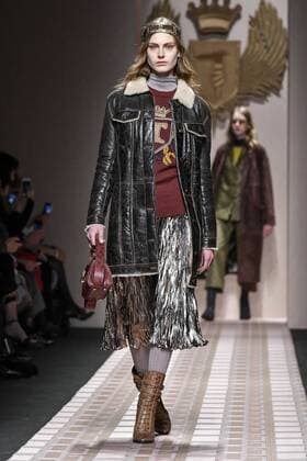 Milan woman s Fashion Week Fall Winter 2017 2018. Milano Moda donna , autunno inverno 2017 2018 . Trussardi fashion show Pictured: model  Copyright: xRiccardoxGiordanoxSickix xIPAx xFotosickix